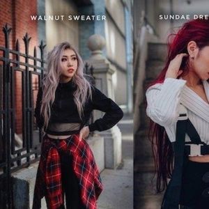 Walnut quarter zip mesh top